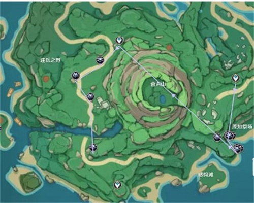 原神丘丘萨满怎么快速收集 丘丘萨满快速收集路线图一览