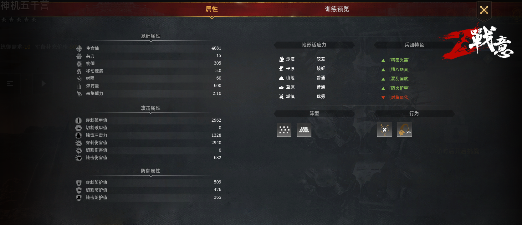 《战意》神机营竟是“辅助兵种”?神机营加点讲解!