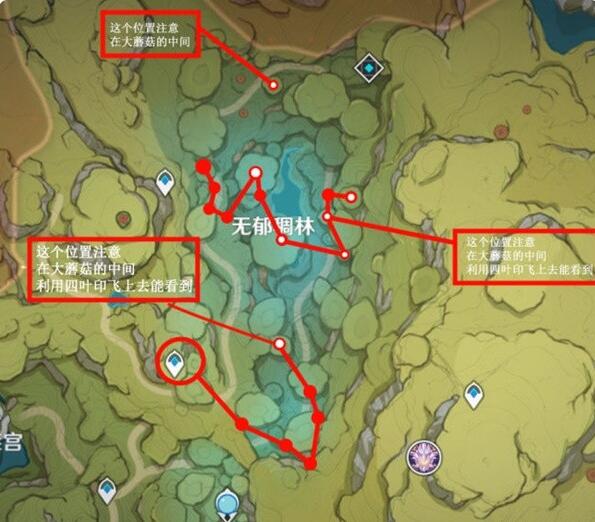 原神树王圣体菇哪里多 原神树王圣体菇位置分布图级采集路线分享